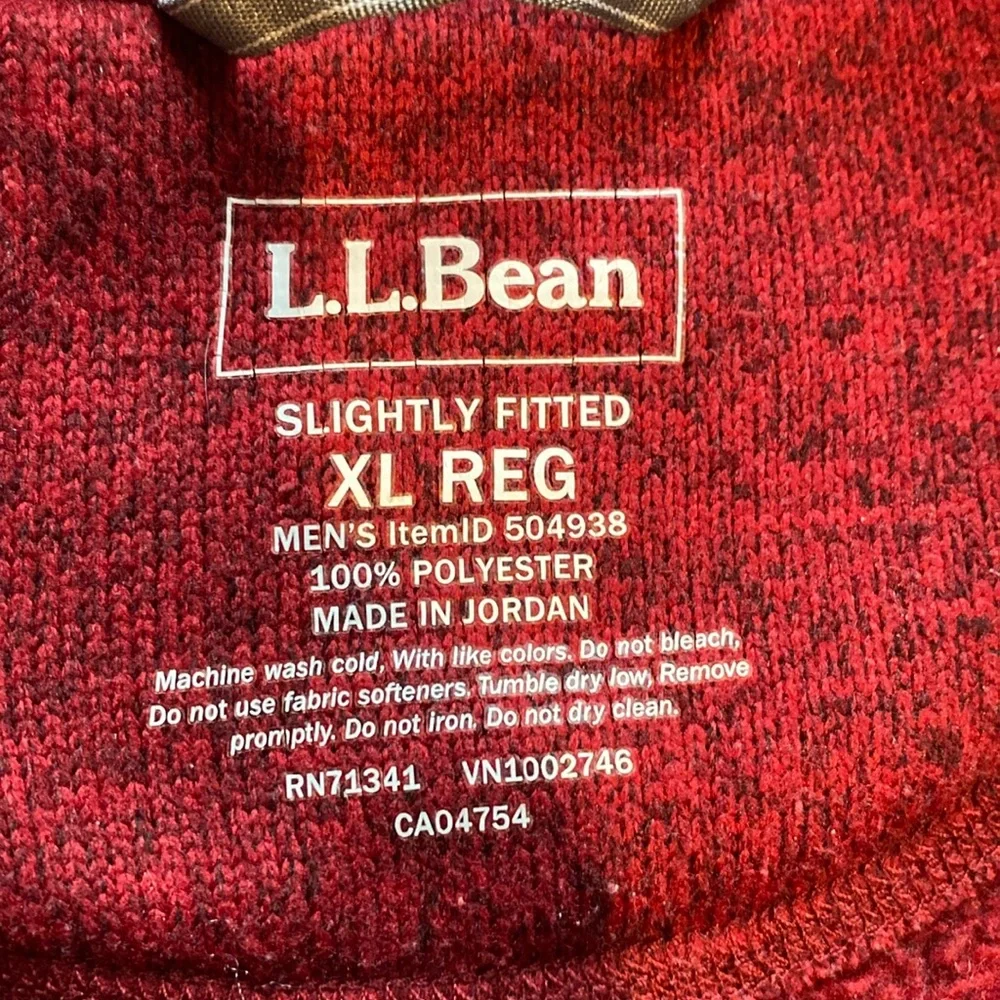 L.L. Bean Slightly Fitted Full Zip Sweater Jacket: Size Extra Large - Picture 8 of 9